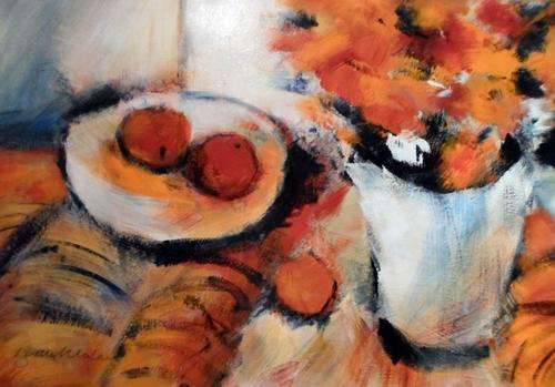 Lizette Malan - Still life - A beautiful and large painting! Bid now!!